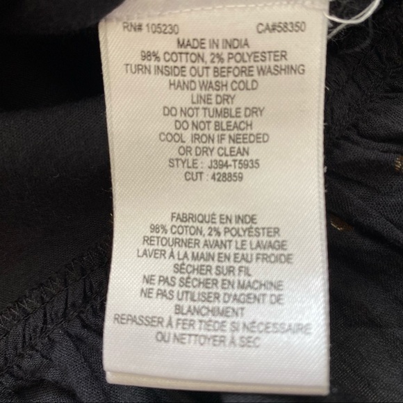 Joie Black & Metallic Ruffle Long Sleeve Gianella Blouse Semi Sheer Size S - Picture 11 of 12